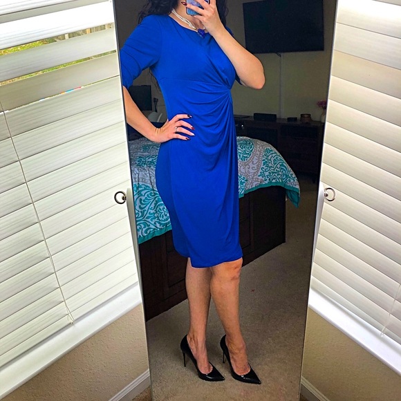 NorthStyle cobalt blue midi dress size 8 - Picture 4 of 10
